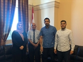 رئيس لجنة الحوار اللبناني الفلسطيني يلتقي وفداً من (شاهد)