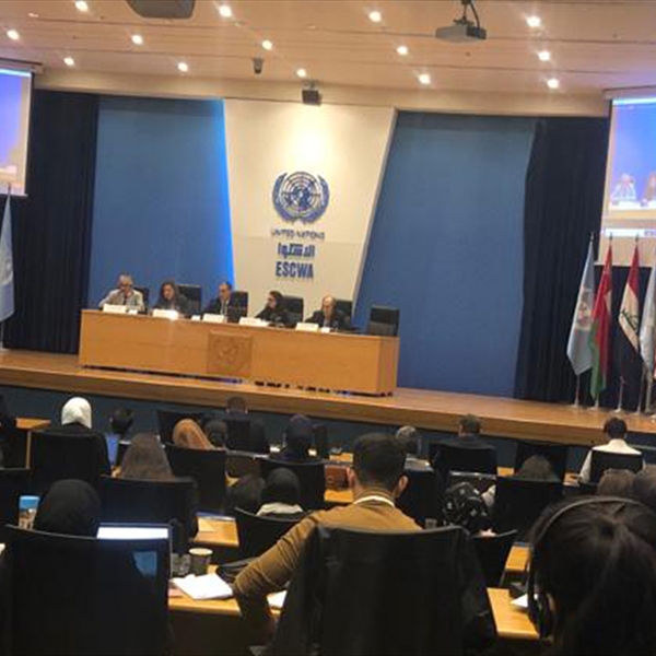 شاهد تشارك في الندوة الإقليمية التي أقيمت في العاصمة بيروت حول مساهمة التنمية في التمتع بجميع حقوق الإنسان