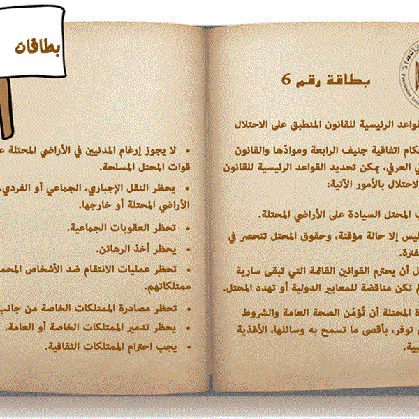 المبادئ العامة التي تحكم سلوك الاحتلال